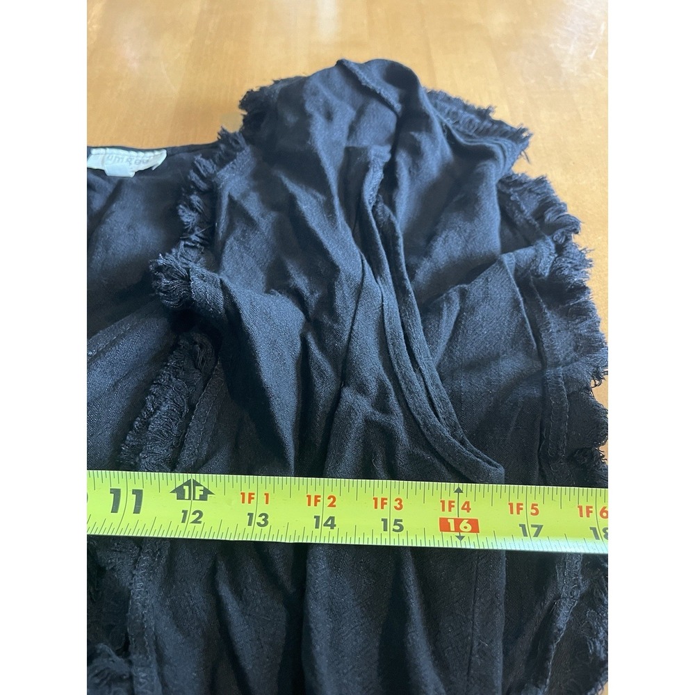 Umgee USA Black Frayed Edge Romper Distressed Women's Sz S Small Shorts Cotton - Picture 8 of 9